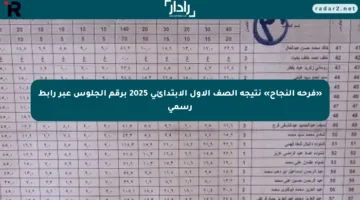 «فرحة النجاح» نتيجة الصف الأول الإبتدائي 2025 برقم الجلوس عبر رابط رسمي